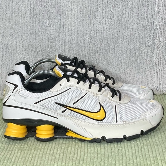 Nike Other - Nike Vintage 2008 Mens Shox Remix+ III White/Black/Yellow Running Shoes Sz 10